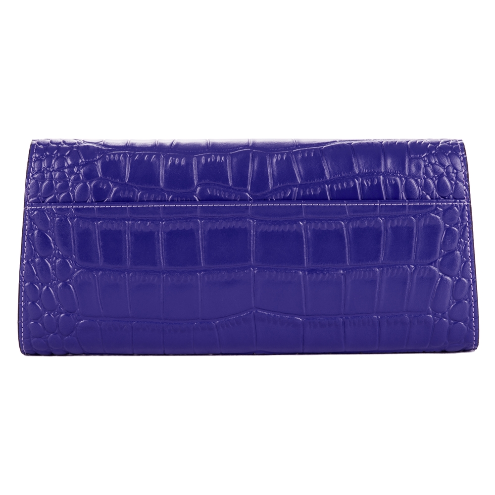 Cassie Leather Clutch (Blue)