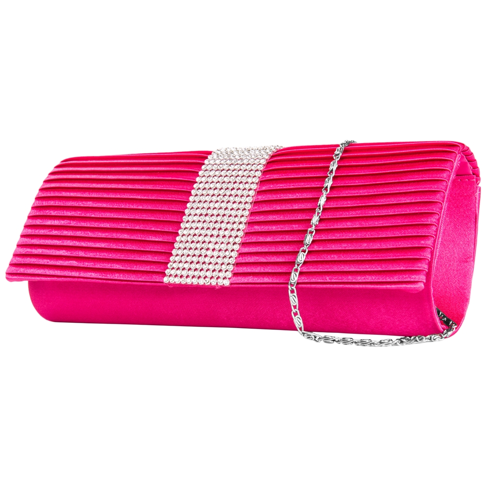 Palki Diamond Clutch (Magenta)