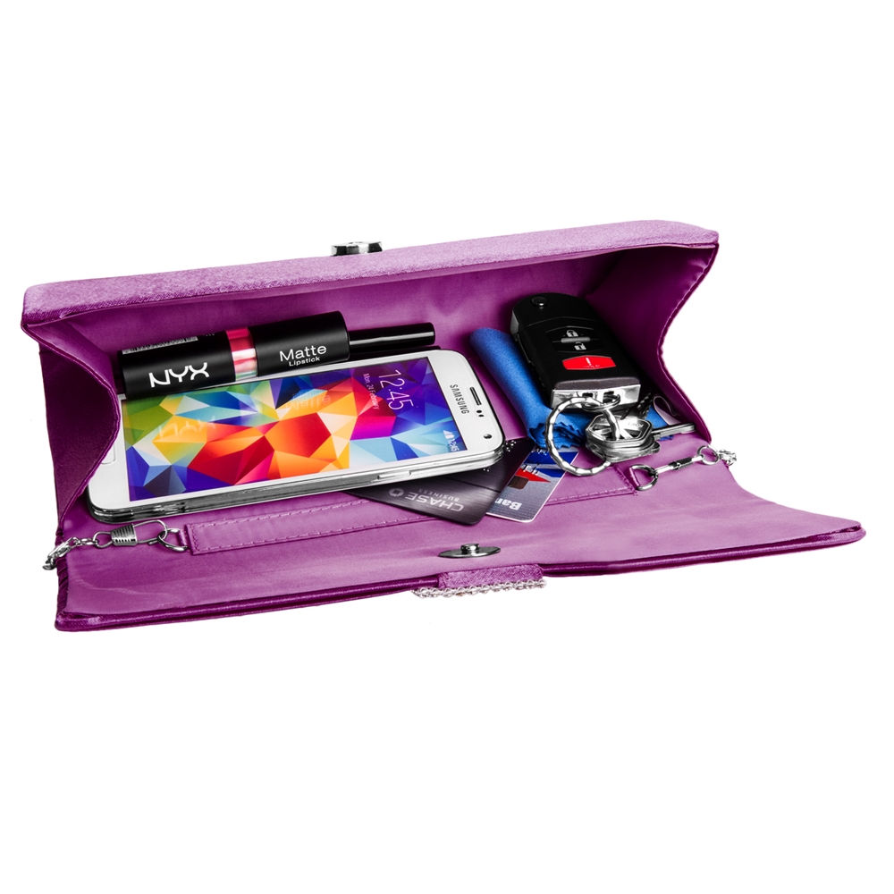Palki Diamond Clutch (Purple)