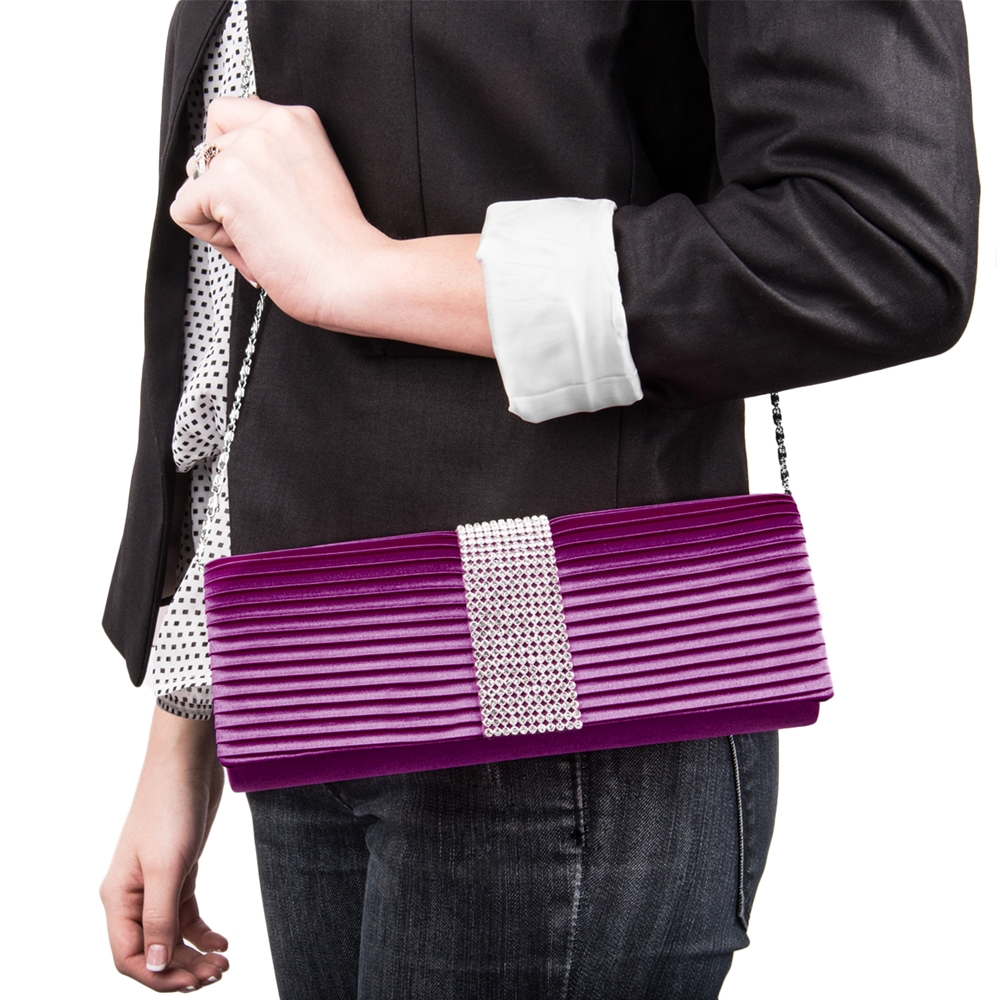 Palki Diamond Clutch (Purple)