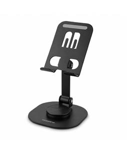 360 Rotating Phone & Tablet Stand, Foldable Metal Desk Holder with 180 Tilt