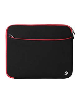 (Black/Red) Neoprene 12 Laptop Carrying Sleeve                                                                          