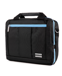 El Prado Laptop Messenger/ Backpack (Black/Aqua)10-12