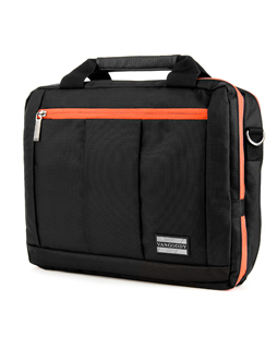 El Prado Laptop Messenger/ Backpack (Black/Orange) 15-17"