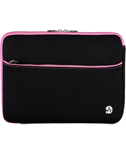 (Black/ Baby Pink) Neoprene 12 Laptop Carrying Sleeve