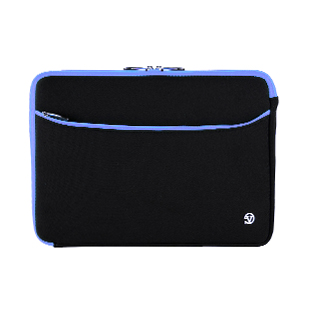 Neoprene Sleeve 17" (Black/Blue Trim) 