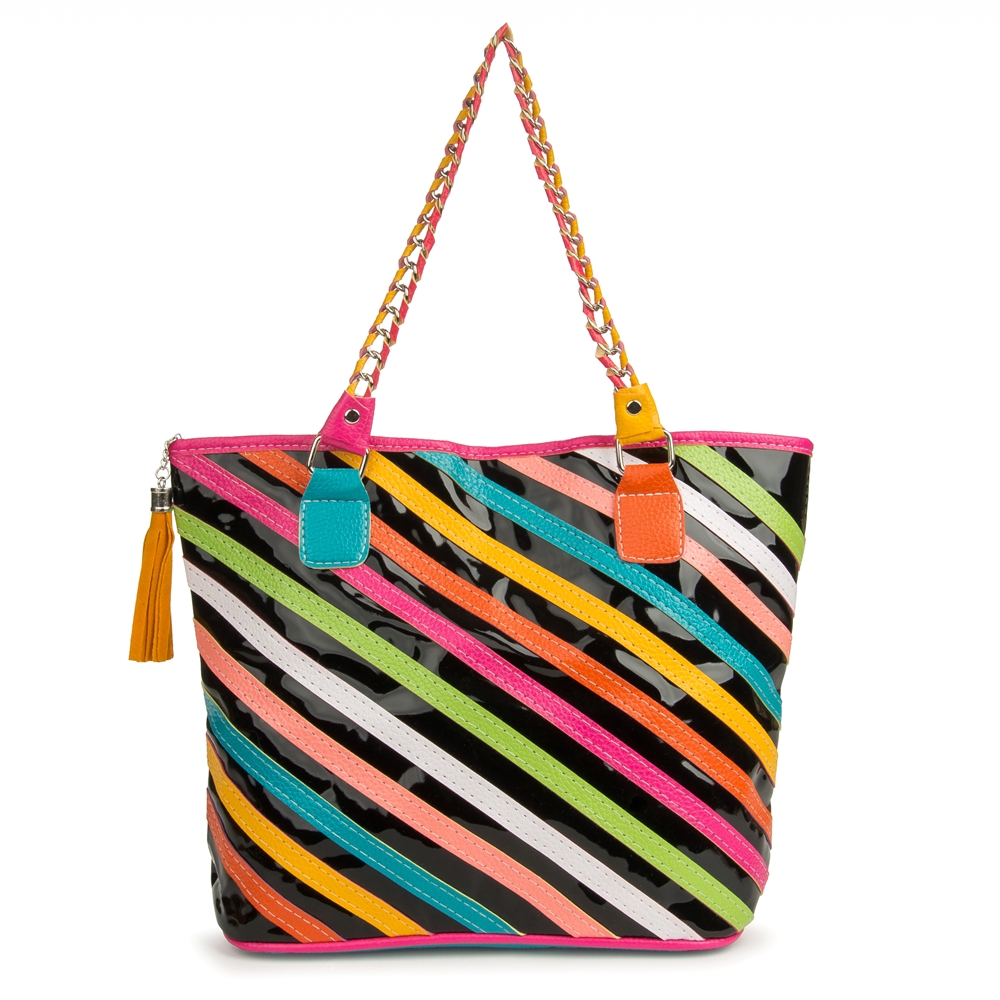 Shoulder Bags & Hobos - Vangoddy Harmony Tote Diagonal Stripe