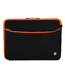 (Black/Orange) Neoprene 13 Laptop Carrying Sleeve 